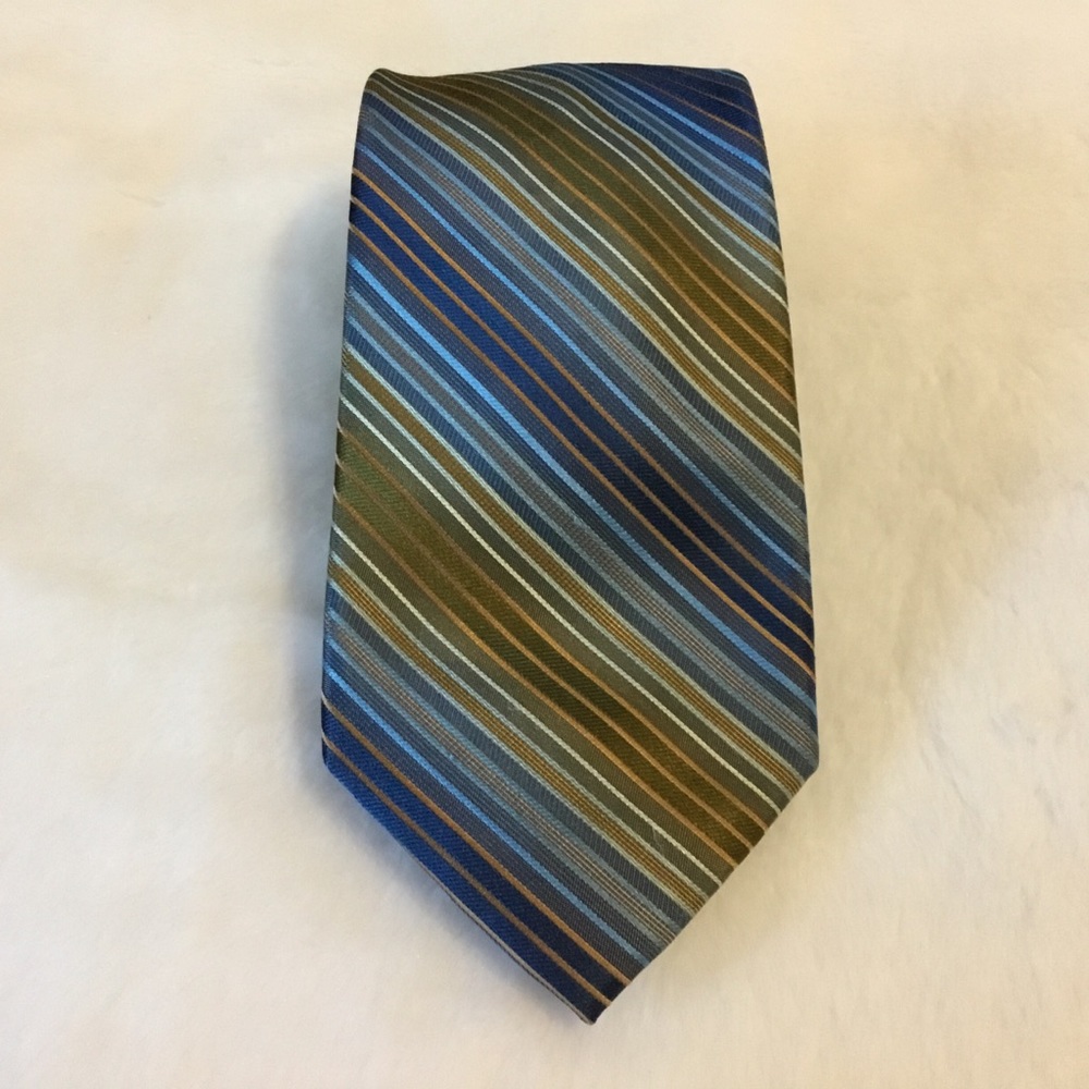 Joe Joseph Abboud Tie Metallic 100% Silk